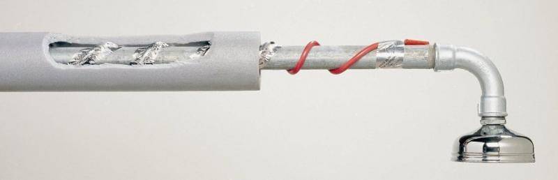 Обогревающий кабель для водопровода снаружи трубы