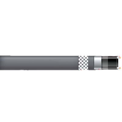Саморегулирующийся экранированный кабель для обогрева трубы E&STec MHL24-2CR